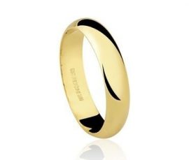 Aliança Brüner anatômica de ouro amarelo 18K-750 - Cod.75-0084-2-000