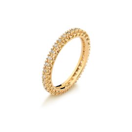 Aliança completa em ouro amarelo 18k-750 com diamantes - 0101012032Br