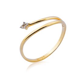 Anel ouro 18k com diamantes