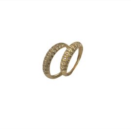 Anel aparador ouro 18k com diamantes