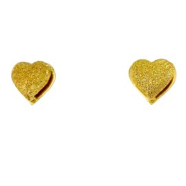 Brincos coracao ouro 18k