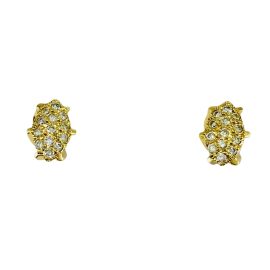 Brincos ouro 18k com diamantes