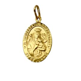 Pendente N.Sra. do Perpetuo Socorro ouro 18k