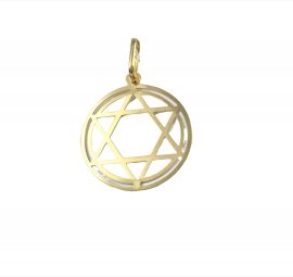 Pendente estrela de Davi ouro 18k